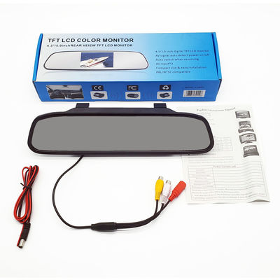 qualité  4.3inch HD 16:9 Dual RCA Video Inputs PAL/NTSC LCD Rear View Mirror usine