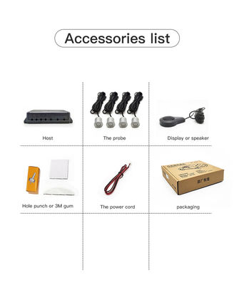 Radar de stationnement de sécurité, 4 sondes, capteur d'angle mort de voiture de type Buzzer