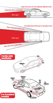 Radar de stationnement de sécurité, 4 sondes, capteur d'angle mort de voiture de type Buzzer