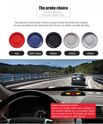 Kit de capteurs de stationnement de voiture à affichage LED, 6 capteurs de marche arrière ultrasoniques, étanche IP68, Assistant de sécurité du véhicule pour la Protection du stationnement automobile
