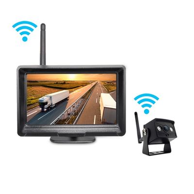 Vision nocturne WiFi moniteur de vue arrière sans fil de voiture, caméra de sauvegarde inverse sans fil avec garantie d'un an pour les véhicules utilitaires lourds Scania