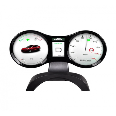 Affichage à cristaux liquides sélectionnable de Y Instrument Cluster Panel de Tesla Model de voyant d'alarme 4,3 pouces