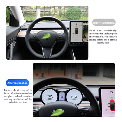 Affichage à cristaux liquides sélectionnable de Y Instrument Cluster Panel de Tesla Model de voyant d'alarme 4,3 pouces