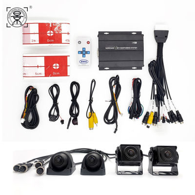 Smartour 1080P AHD 360 degrés Système panoramique de vue d'oiseau Écran d'enregistrement d'appareil photo pour voiture imperméable Aide au stationnement Kit de caméra inverse pour camions Bus RV
