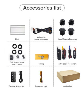 Système de caméra de voiture à haute résolution à 360° pour l'assistance au stationnement, la détection du point mort et la vision nocturne