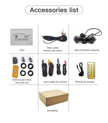 Système de caméra de voiture intelligente à 360° avec AHD 1080P et vue panoramique en temps réel pour la sécurité de conduite