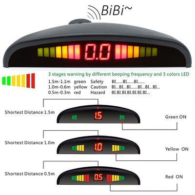 LCD Display 6 Sensor Parking Radar Kit System Visual and Audio Distance Warning Parking Aid
