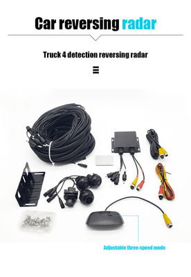 Système universel de surveillance des angles morts pour camions 24V, kit de sécurité avec 4 capteurs de stationnement et alarme pour camions, bus, camping-cars et véhicules commerciaux