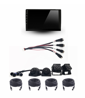 Système de secours IPS de caméra de RoHS rv pour la remorque Van Quad Split Monitor Recording de camion