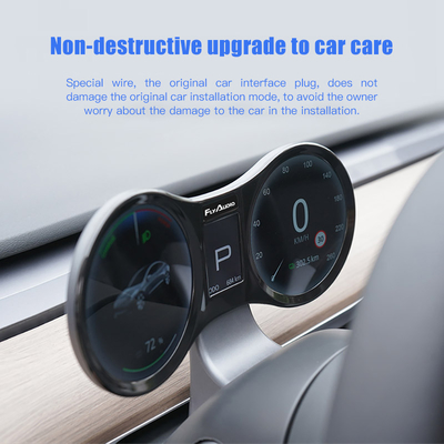 Écran multi d'affichage à cristaux liquides d'affichage de mesure du model 3 multifonctionnels de tableau de bord de Tesla Digital de voiture