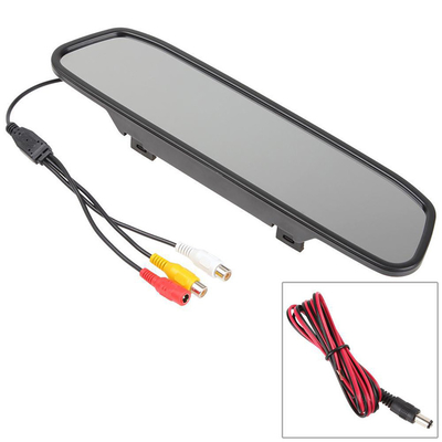 Pouce DC12V de l'écran 4,3 d'affichage à cristaux liquides de miroir de vue arrière de Digital à 24V avec l'agrafe universelle de bâti