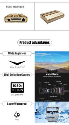 Système de caméra quad AHD 7 pouces avec moniteur pour bus et camion | Système de caméra de recul de surveillance de véhicule