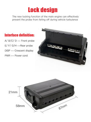 Système de capteur de stationnement universel de 16,5 mm 4 avec sonde LCD, affichage de distance, radar de secours inverse de voiture