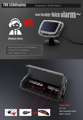 Système de capteur de stationnement universel de 16,5 mm 4 avec sonde LCD, affichage de distance, radar de secours inverse de voiture