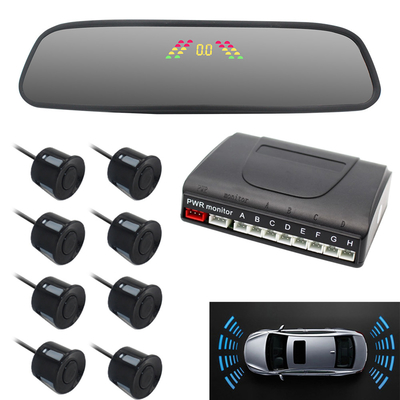Système de radar de secours 8 Capteurs de stationnement avec miroir pour voiture