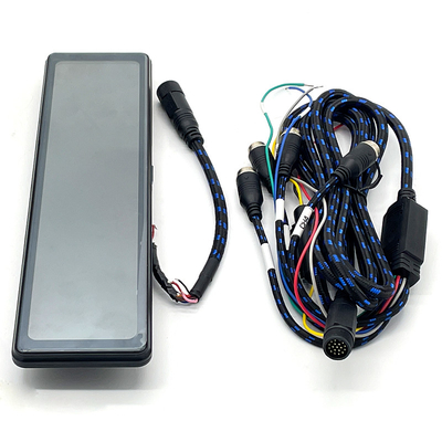 Vue arrière de voiture Moniteur quad-split Télécommande 4 canaux 18-PIN Rétroviseur pour camion-bus