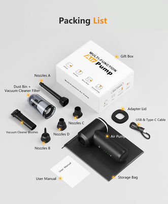 Aspirateur de voiture portable 12V avec cordon d'alimentation de 16 pieds et accessoires de détail pour l'intérieur du véhicule