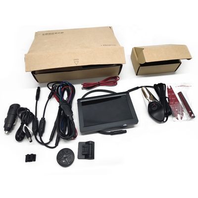 4-Channel Car Blind Zone Camera System with Side Cameras, Monitor & Recording Function