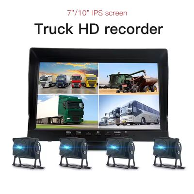 Moniteur DVR à 4 canaux 1080P HD AHD Quad Screen CCTV Système de caméra de secours pour véhicule lourd Scania Bus
