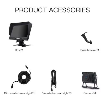 Système de caméra pour véhicule avec écran IPS 10 pouces et 4 caméras pour camions et gestion de flotte