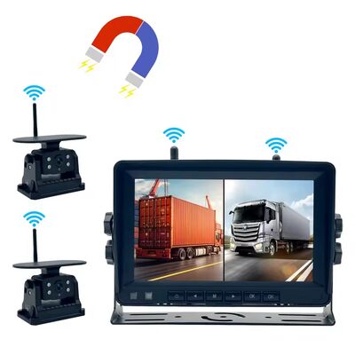 Moniteur DVR de camion sans fil haute définition, 7 pouces de vision nocturne WiFi solaire en marche arrière enregistreur de sauvegarde caméra pour Winnebago Travato RV en marche arrière