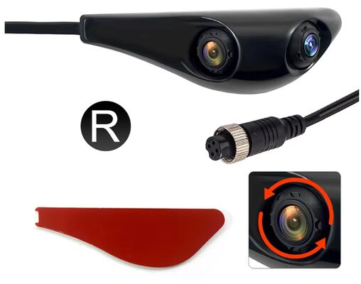 2 en 1 AHD 1080P Caméra d'observation latérale de voiture Système de surveillance du point mort Étanche à l'eau Pas de forage Facile à installer Caméra de sécurité du véhicule
