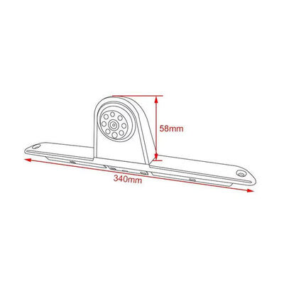 Caméra de recul à angle réglable avec feu stop pour VW Crafter et Mercedes Sprinter