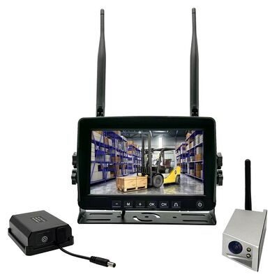 Système de caméra de recul sans fil pour chariot élévateur 7 pouces avec caméra magnétique à batterie DVR 1080P HD étanche IP68