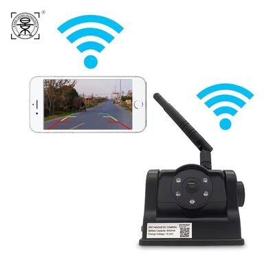 Caméra de sauvegarde Wi-Fi sans fil avec une résolution HD 720P à grand angle réglable à 140 ° et imperméable à l'eau et à la poussière IP67 pour camions et camping-cars