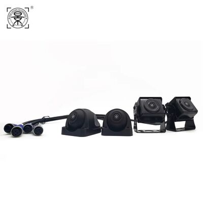 10.1 Inch 4-Channel Split Screen Car DVR Monitor, AHD Reverse Camera System with Night Vision, Front & Rear View for Truck