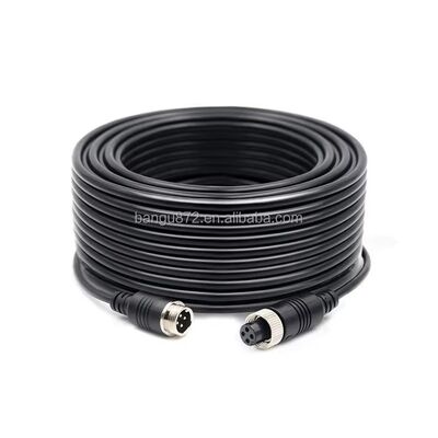 Câble de connecteur d'aviation à 4 broches avec noyau en cuivre pur, étanche IP67 et conception Flexible en spirale pour caméras de véhicules