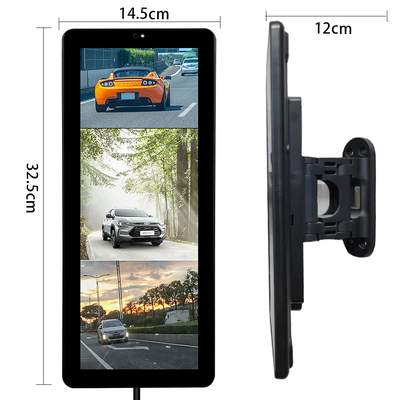 12.3 Inch Touch Screen Mirror Monitor, 1080P AHD Reverse Camera with 360° View & Blind Spot Detection System for Scania Truck and Bus