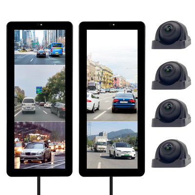 12.3 Inch 1080P AHD Electronic Rearview Mirror System with DVR Recording, AI BSD and Side View Cameras for Trucks and Buses