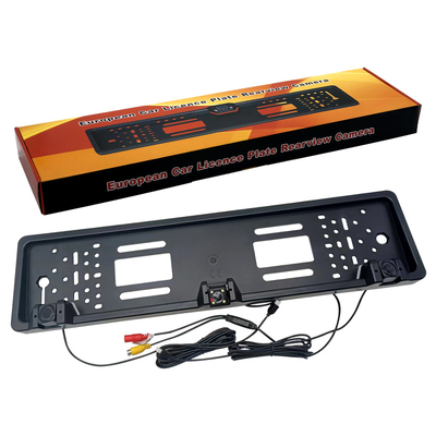 Vente à chaud de la caméra de cadre de plaque d'immatriculation de voiture de l'UE, IP67 imperméable à l'eau vue arrière de secours caméra de stationnement en marche arrière avec kit radar, OEM disponible