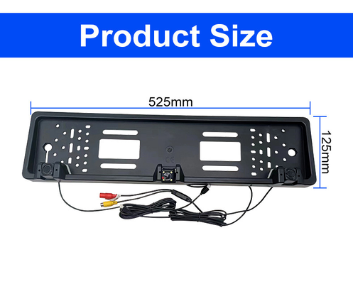Vente à chaud de la caméra de cadre de plaque d'immatriculation de voiture de l'UE, IP67 imperméable à l'eau vue arrière de secours caméra de stationnement en marche arrière avec kit radar, OEM disponible