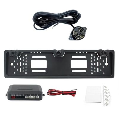 Capteur de stationnement de cadre de plaque d'immatriculation de voiture de l'UE de vente chaude, capteur de stationnement de secours de vue arrière étanche IP67 avec kit radar, OEM disponible