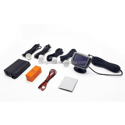 Kit radar de stationnement à 4 capteurs, système d'affichage LCD avec avertissement visuel et audio à distance, OEM disponible